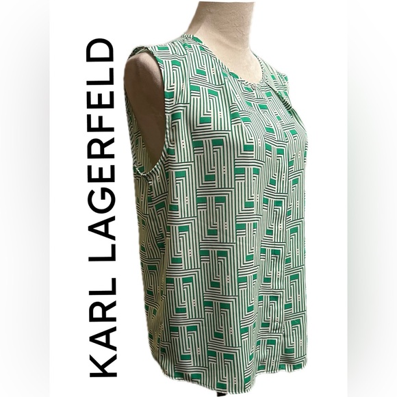 B2 NWT KARL LAGERFELD PARIS WOMEN’S BLOUSE SIZE S. Bust: 41 “ & Length: 23.5” - Picture 2 of 15